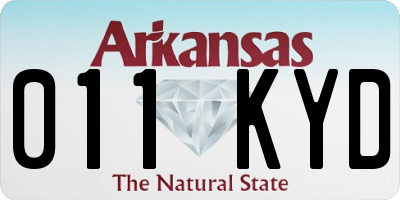 AR license plate 011KYD