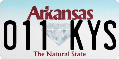 AR license plate 011KYS