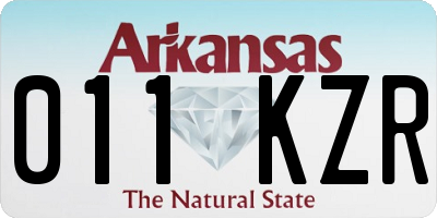 AR license plate 011KZR