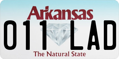 AR license plate 011LAD