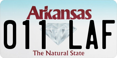 AR license plate 011LAF