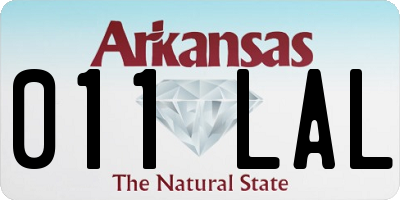 AR license plate 011LAL