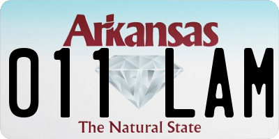 AR license plate 011LAM