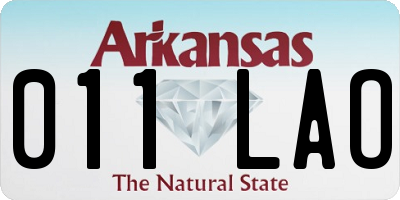AR license plate 011LAO