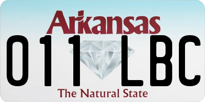 AR license plate 011LBC