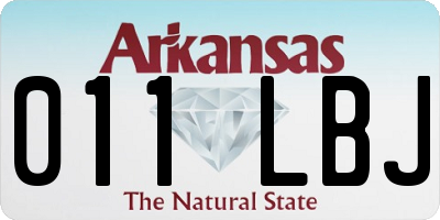 AR license plate 011LBJ