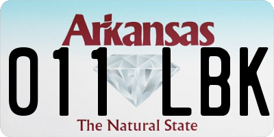 AR license plate 011LBK