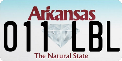 AR license plate 011LBL