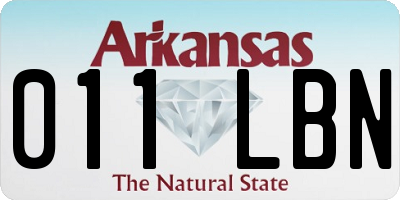 AR license plate 011LBN
