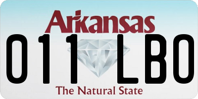 AR license plate 011LBO