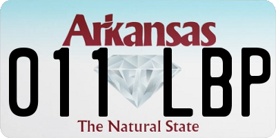 AR license plate 011LBP