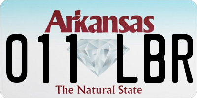 AR license plate 011LBR