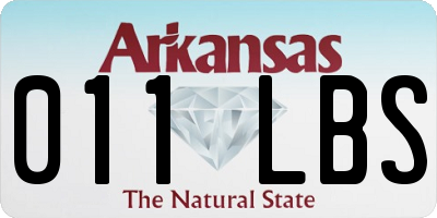 AR license plate 011LBS