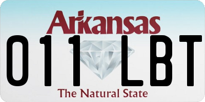 AR license plate 011LBT