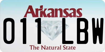 AR license plate 011LBW