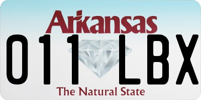 AR license plate 011LBX