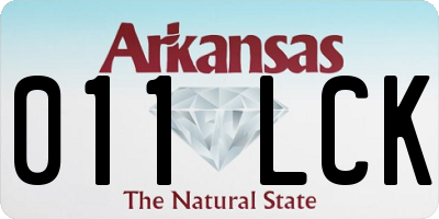 AR license plate 011LCK