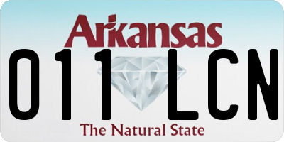 AR license plate 011LCN