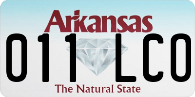 AR license plate 011LCO