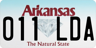 AR license plate 011LDA