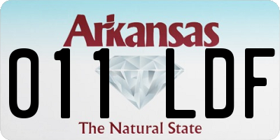 AR license plate 011LDF