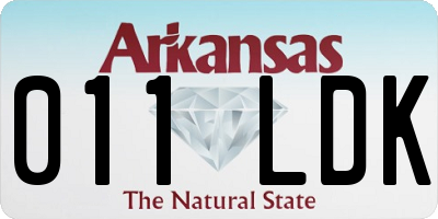AR license plate 011LDK