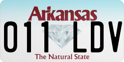AR license plate 011LDV