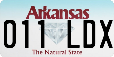 AR license plate 011LDX
