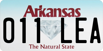 AR license plate 011LEA