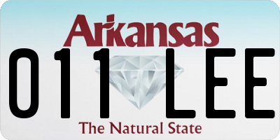AR license plate 011LEE