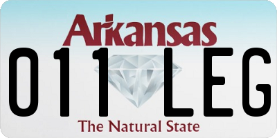 AR license plate 011LEG