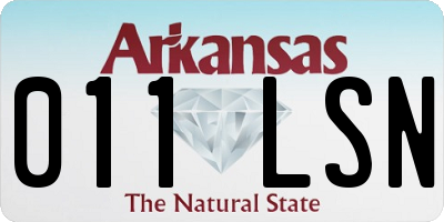 AR license plate 011LSN