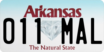 AR license plate 011MAL