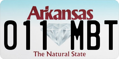AR license plate 011MBT