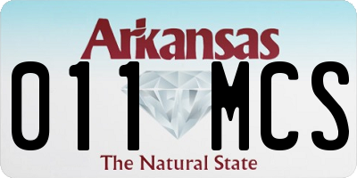 AR license plate 011MCS