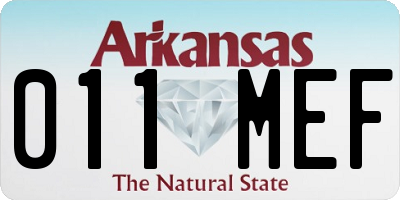 AR license plate 011MEF