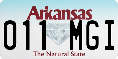 AR license plate 011MGI