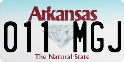 AR license plate 011MGJ