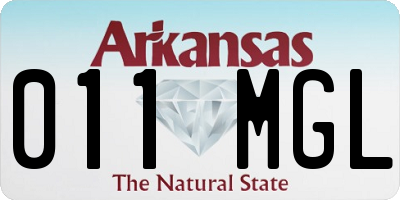 AR license plate 011MGL