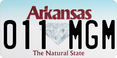 AR license plate 011MGM
