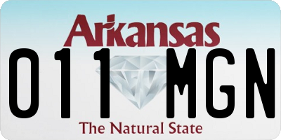 AR license plate 011MGN