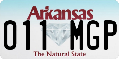 AR license plate 011MGP