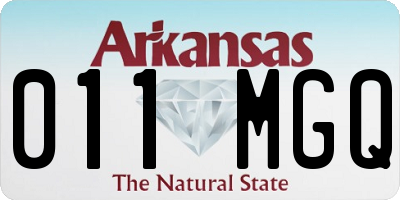 AR license plate 011MGQ