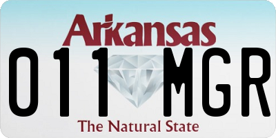 AR license plate 011MGR
