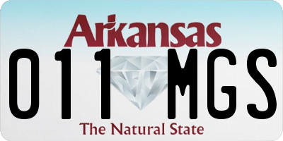 AR license plate 011MGS