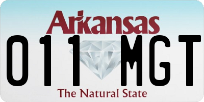 AR license plate 011MGT