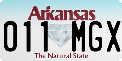 AR license plate 011MGX