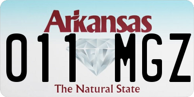 AR license plate 011MGZ
