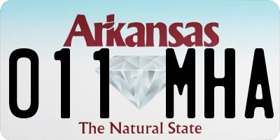AR license plate 011MHA