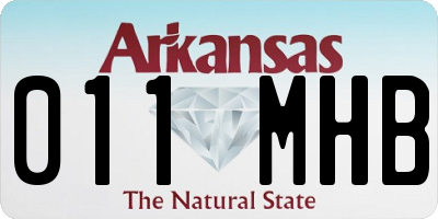 AR license plate 011MHB